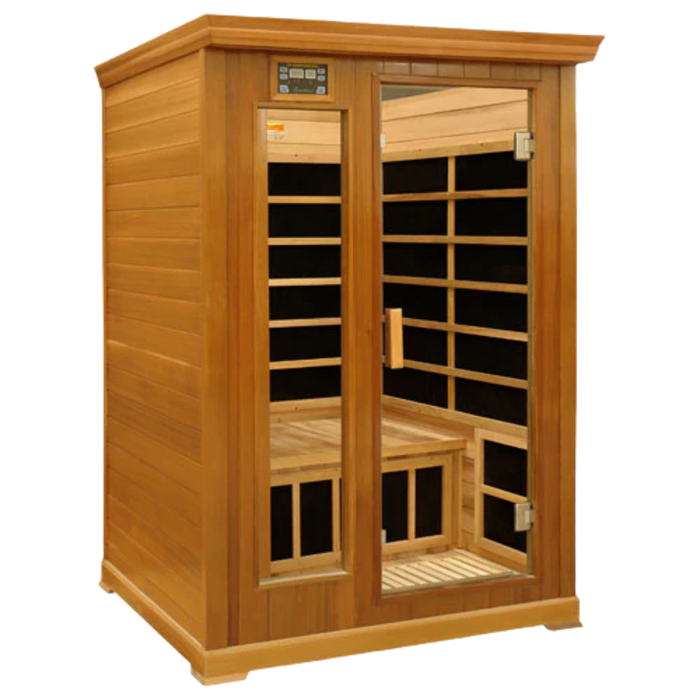 Smart two-person cedar FAR infrared sauna