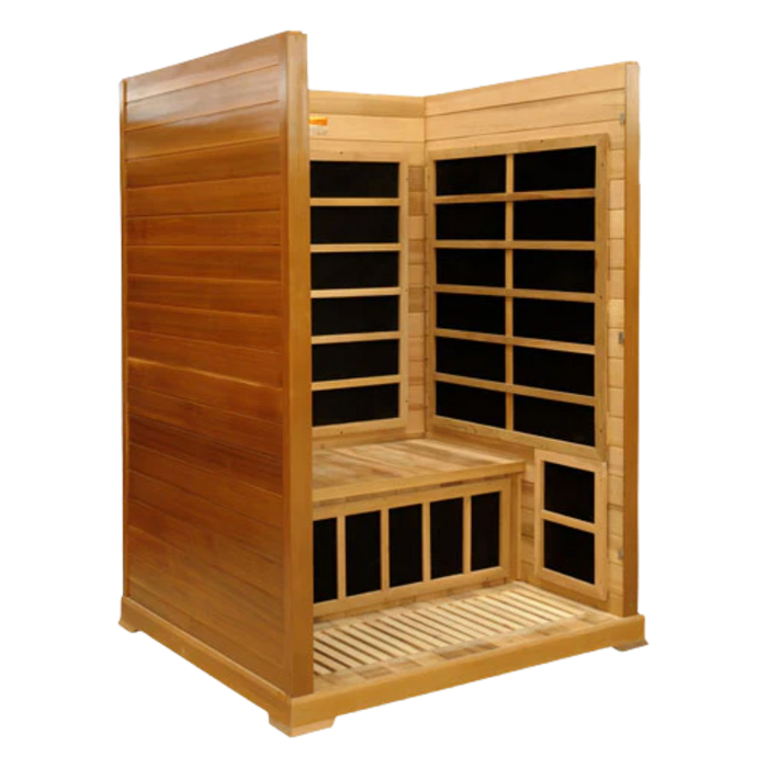 Smart two-person cedar FAR infrared sauna