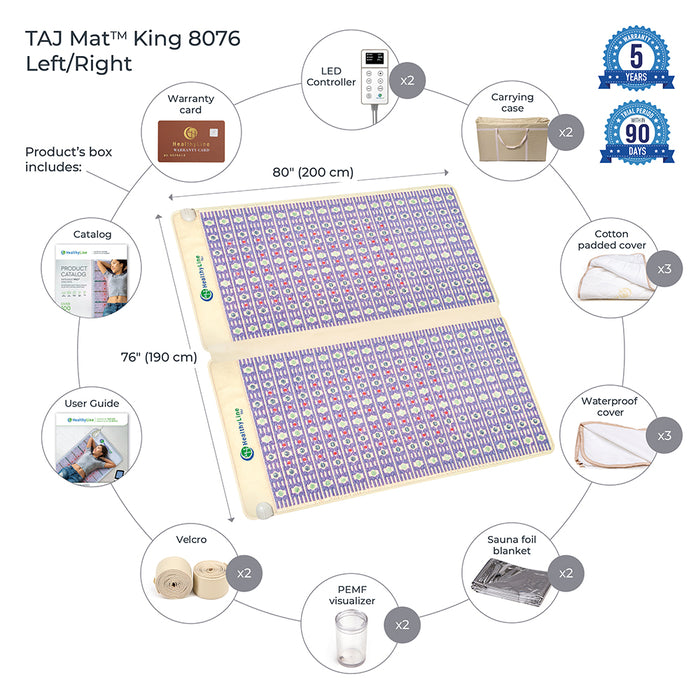 Line Heat Therapy TAJ-Mat King 8076 Firm