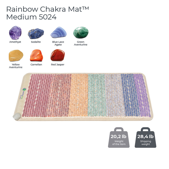 Line Heat Therapy Rainbow Chakra Mat Medium 5024 Firm